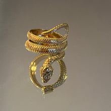 Load image into Gallery viewer, Gold Coiled Spiritual Snake Ring
