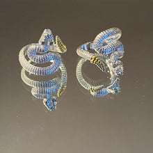 Load image into Gallery viewer, Silver Coiled SNAKE RING in adjustable size
