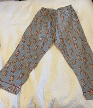 Load image into Gallery viewer, Pale GREY TIGER Print womens cotton PYJAMAS in bag hand block print 100% cotton sizes m
