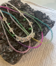 Load image into Gallery viewer, SPARKLY CRYSTAL Bohemia  Beads NECKLACE in ombre colours; with faceted beads
