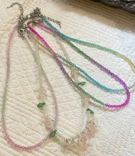 Load image into Gallery viewer, SPARKLY CRYSTAL Bohemia  Beads NECKLACE in ombre colours; with faceted beads
