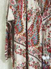 Load image into Gallery viewer, Kaya MAXI DRESS With Tassels, in Neutral PAISLEY Print sizes L xl
