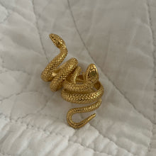 Load image into Gallery viewer, Gold Coiled Spiritual Snake Ring
