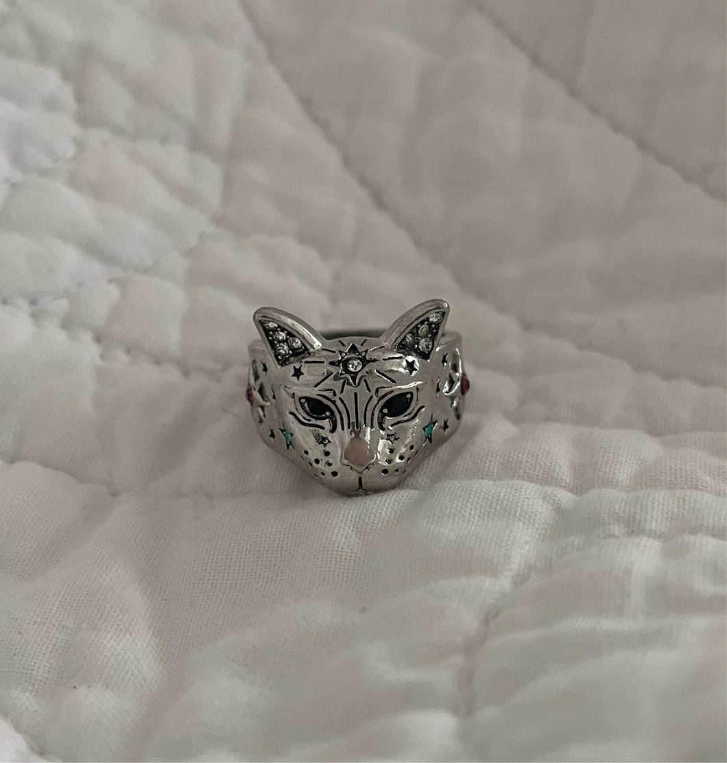 Mystical CAT RINGS in gold or Silver with zirconia gem eyes