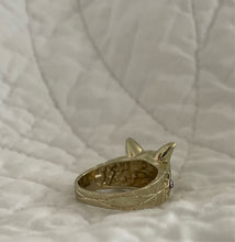 Load image into Gallery viewer, Mystical CAT RINGS in gold or Silver with zirconia gem eyes
