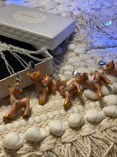 Load image into Gallery viewer, Cute Resin REINDEER NECKLACE on Silver Plated chain
