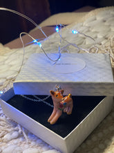 Load image into Gallery viewer, Cute Resin REINDEER NECKLACE on Silver Plated chain
